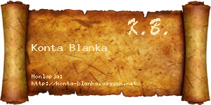 Konta Blanka névjegykártya
